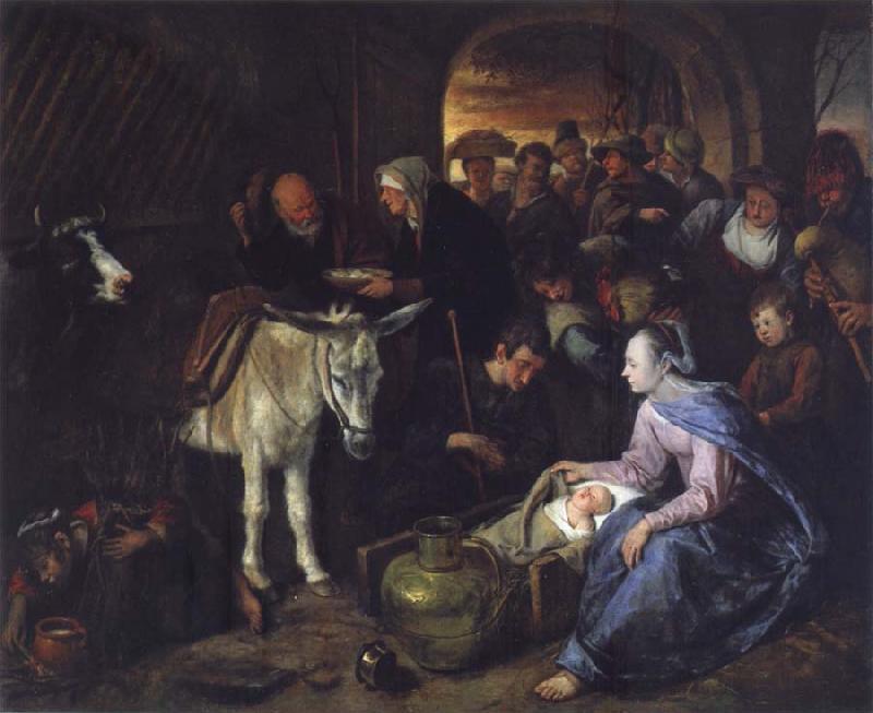 Jan Steen The Adoration of the Shepberds Sweden oil painting art